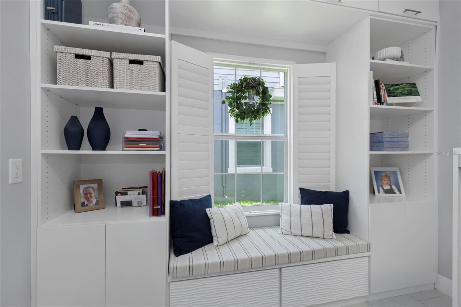 Window Seat and Custom Cabinets and Storage
