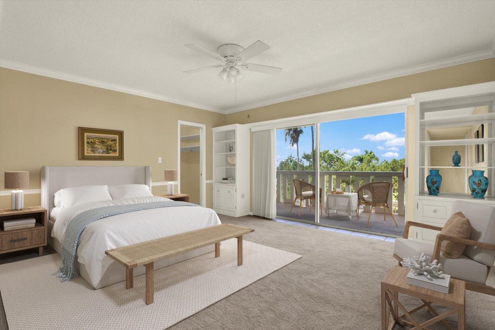 Virtually Staged Primary Bedroom