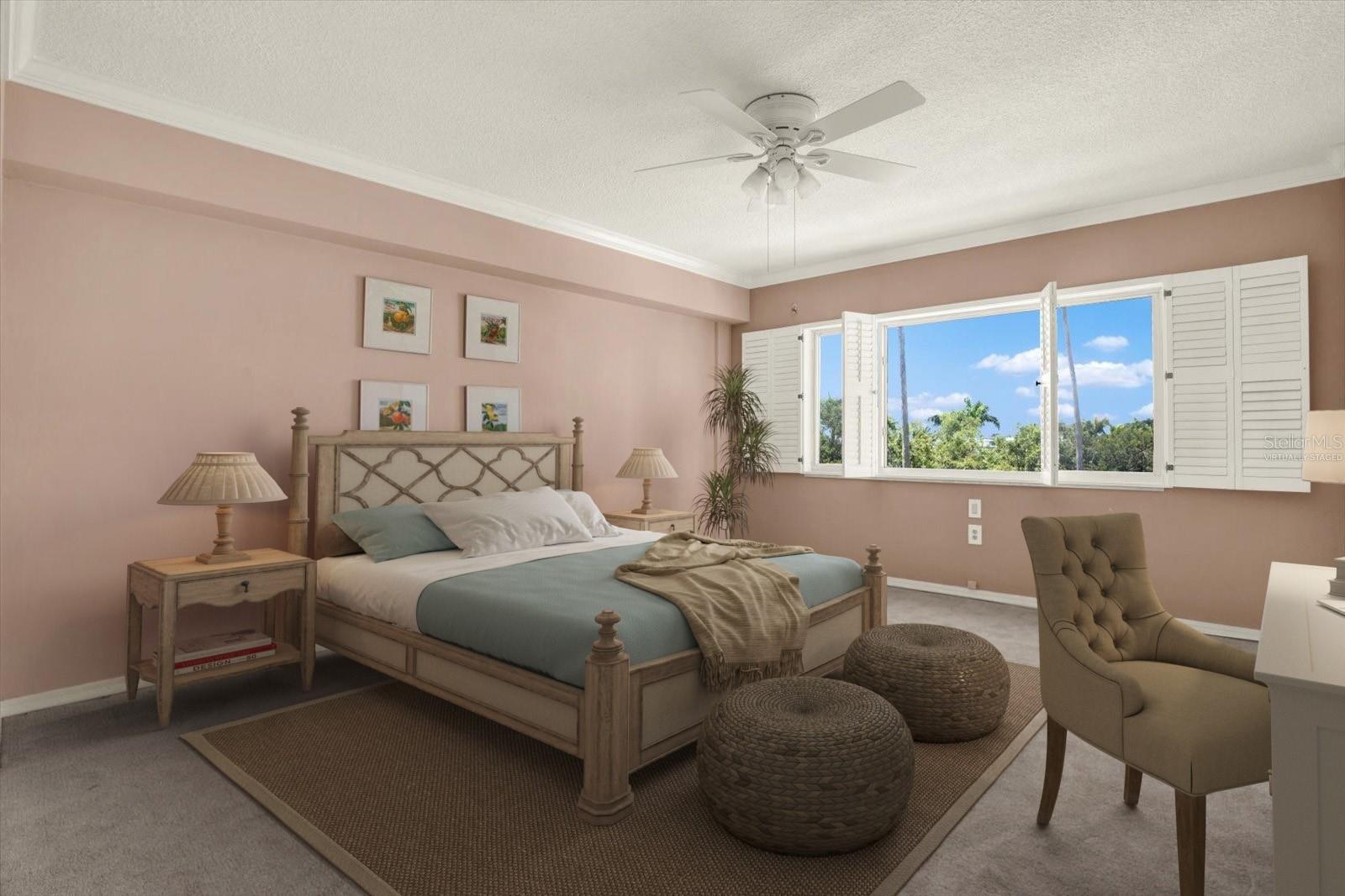 Virtually Staged Second Bedroom