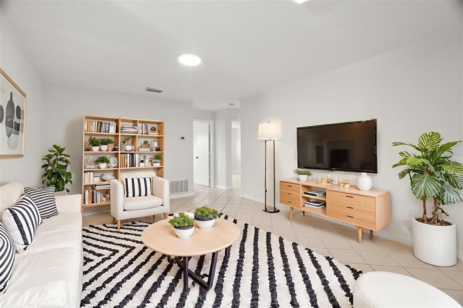 additional living or dining room space after you go through the kitchen