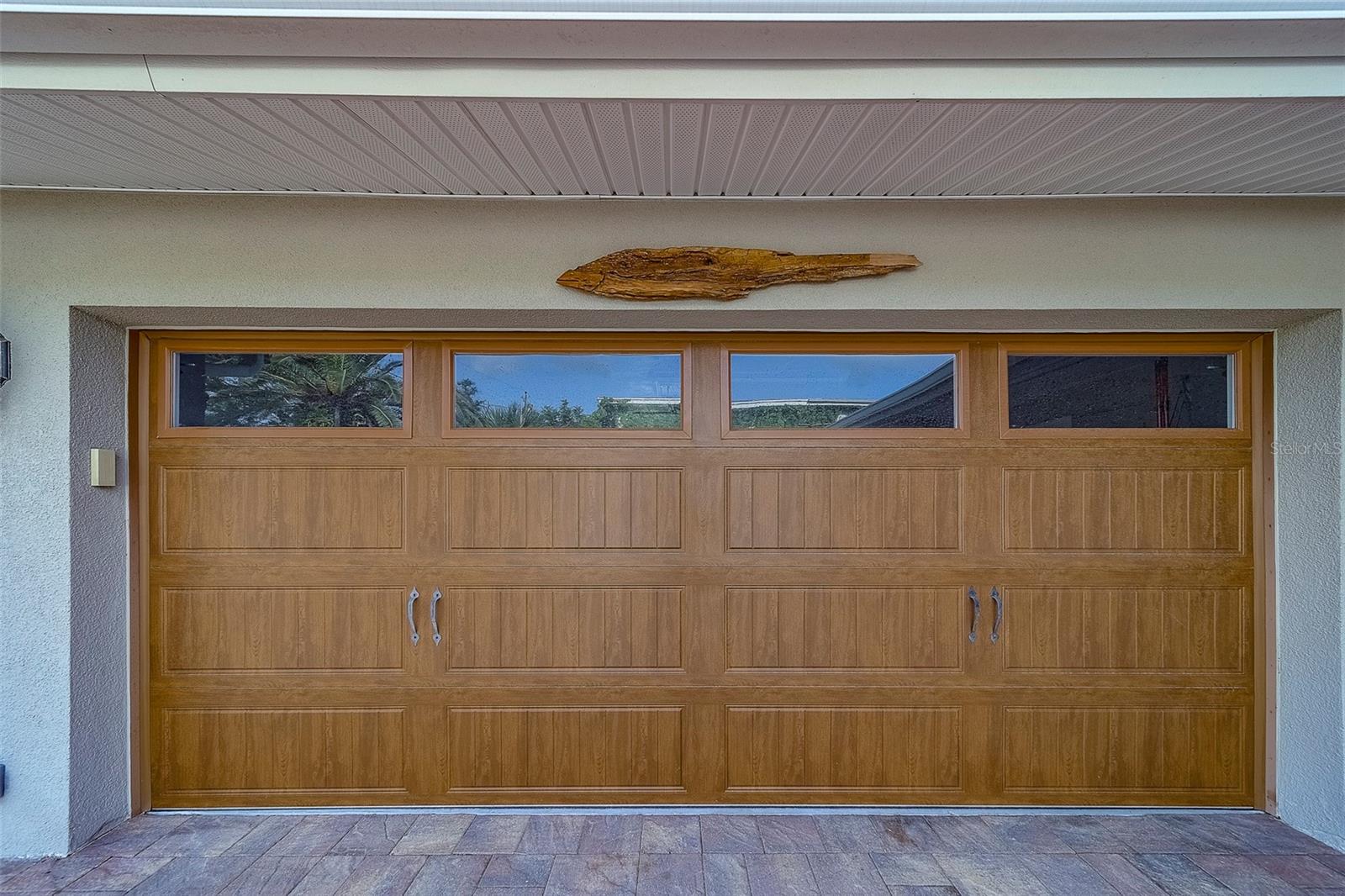 Stylish Garage Door with Keypad Entry