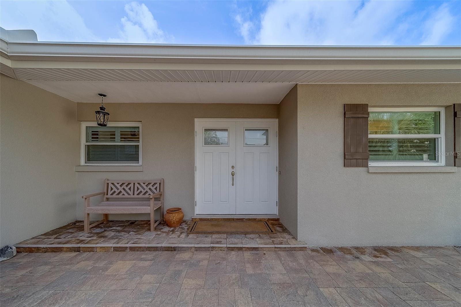 Double Door Entry and covered