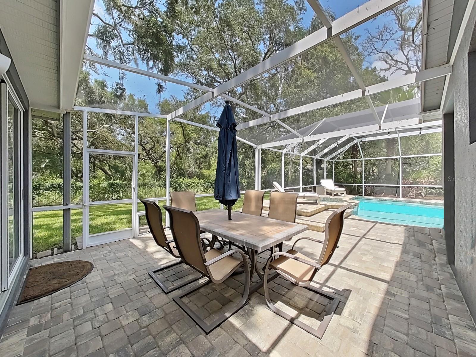 Peaceful Outside Dining Area with No Backyard Neighbors