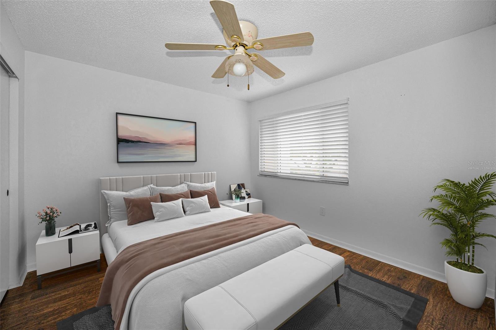 Virtually Staged Bedroom #2 upstairs