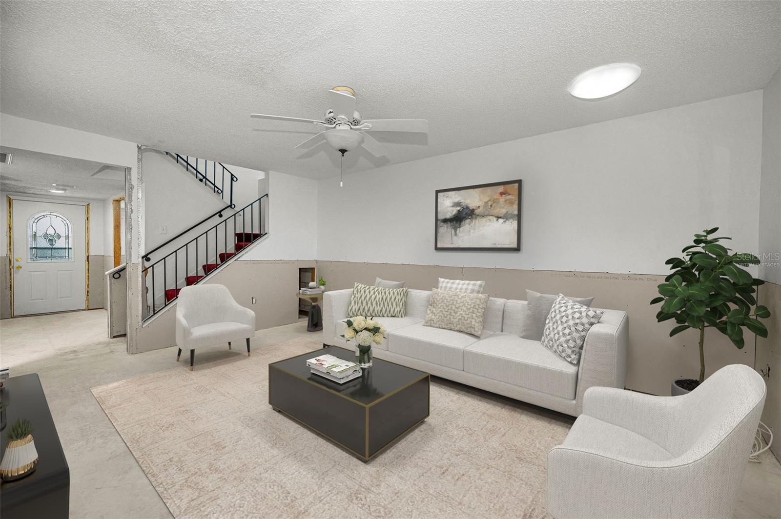 Virtually Staged Living Room