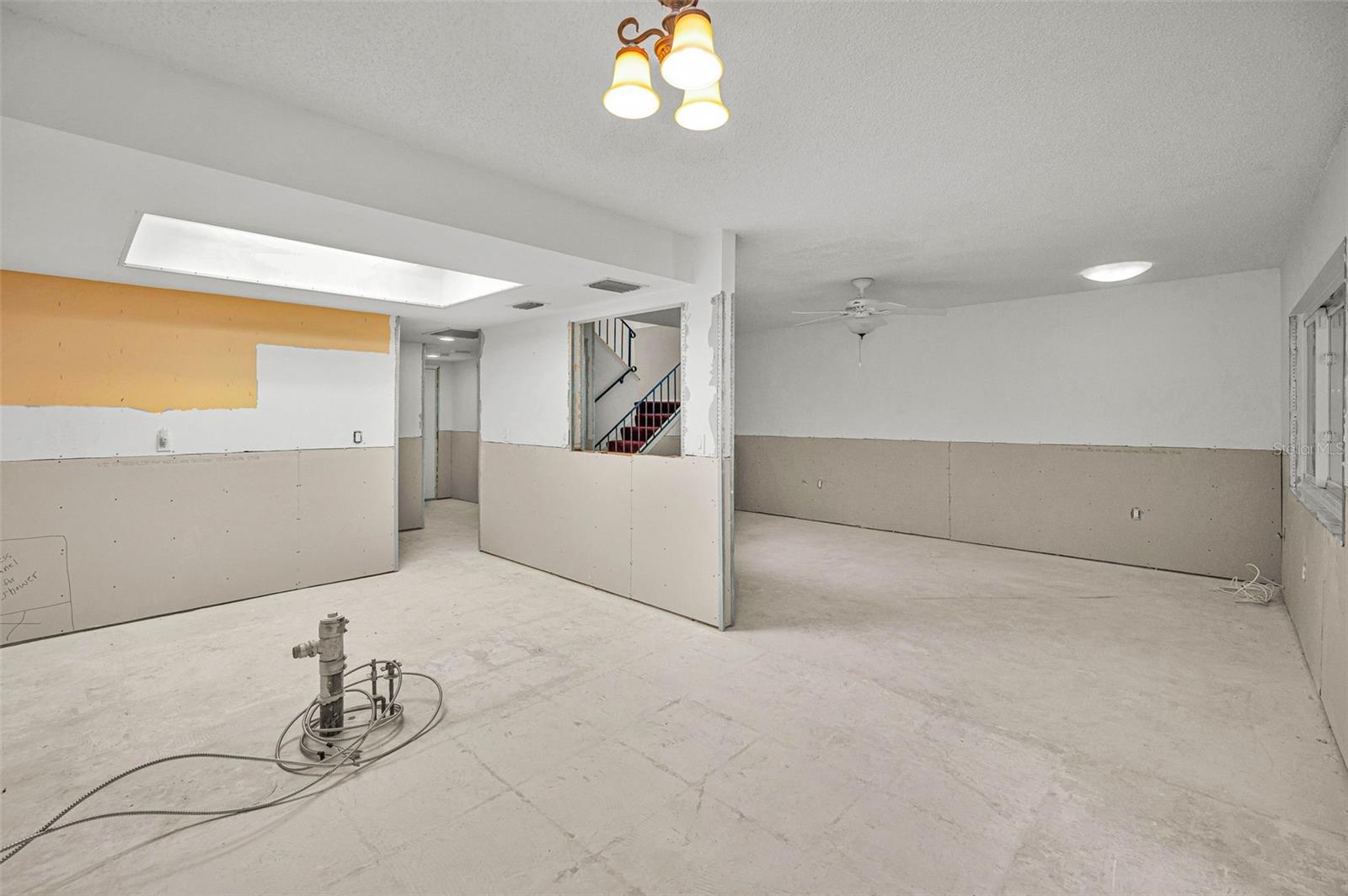 Kitchen overlooks Living Room
