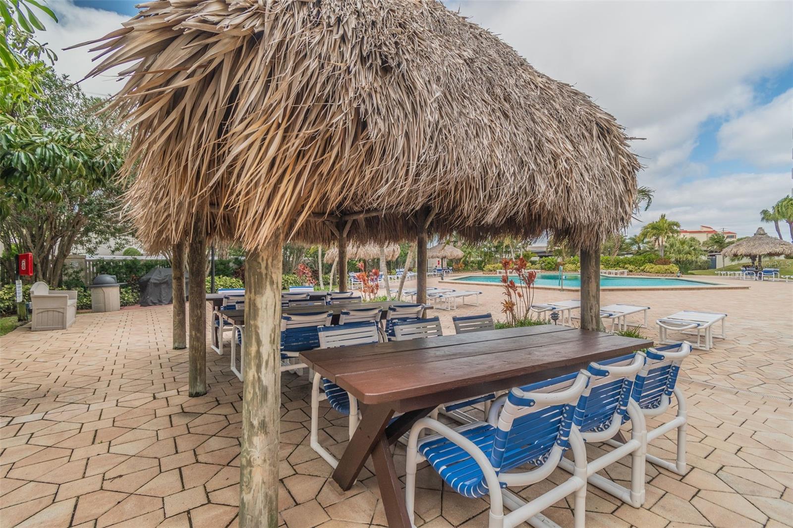Tiki tables for outdoor dining