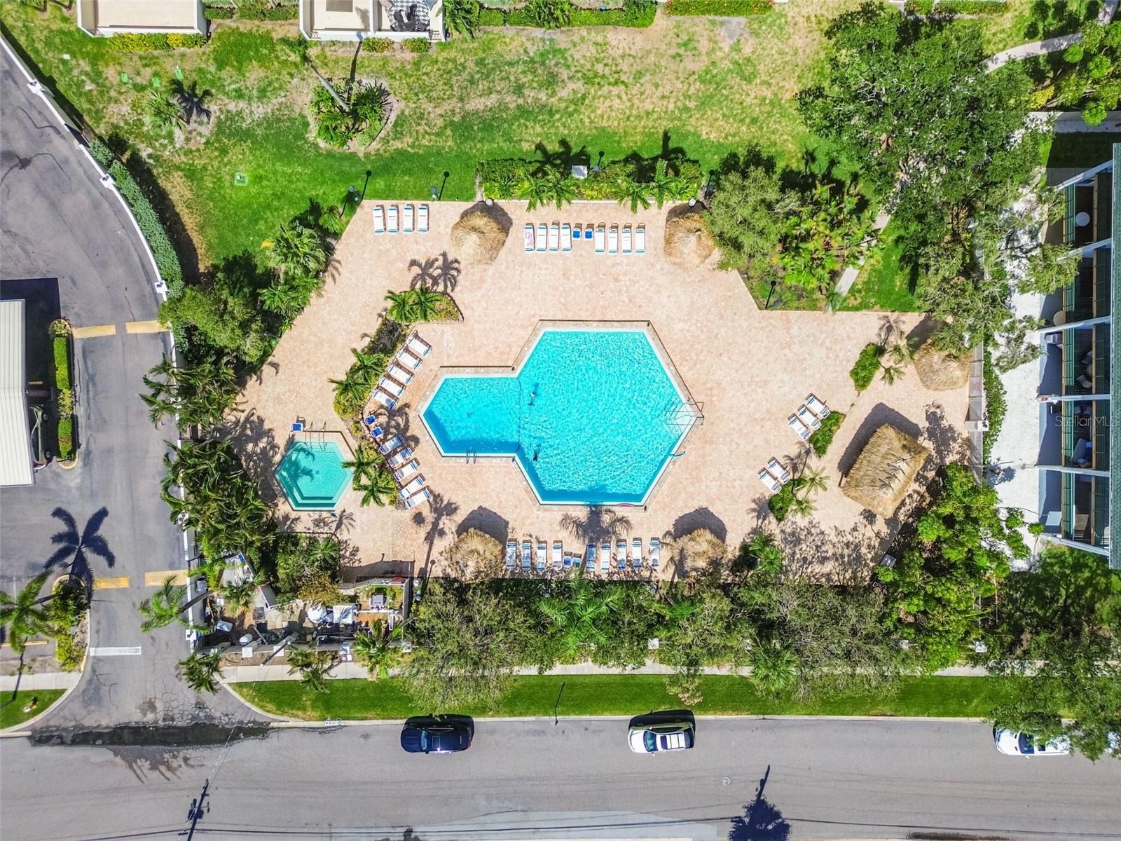 Aerial view of Pool Area