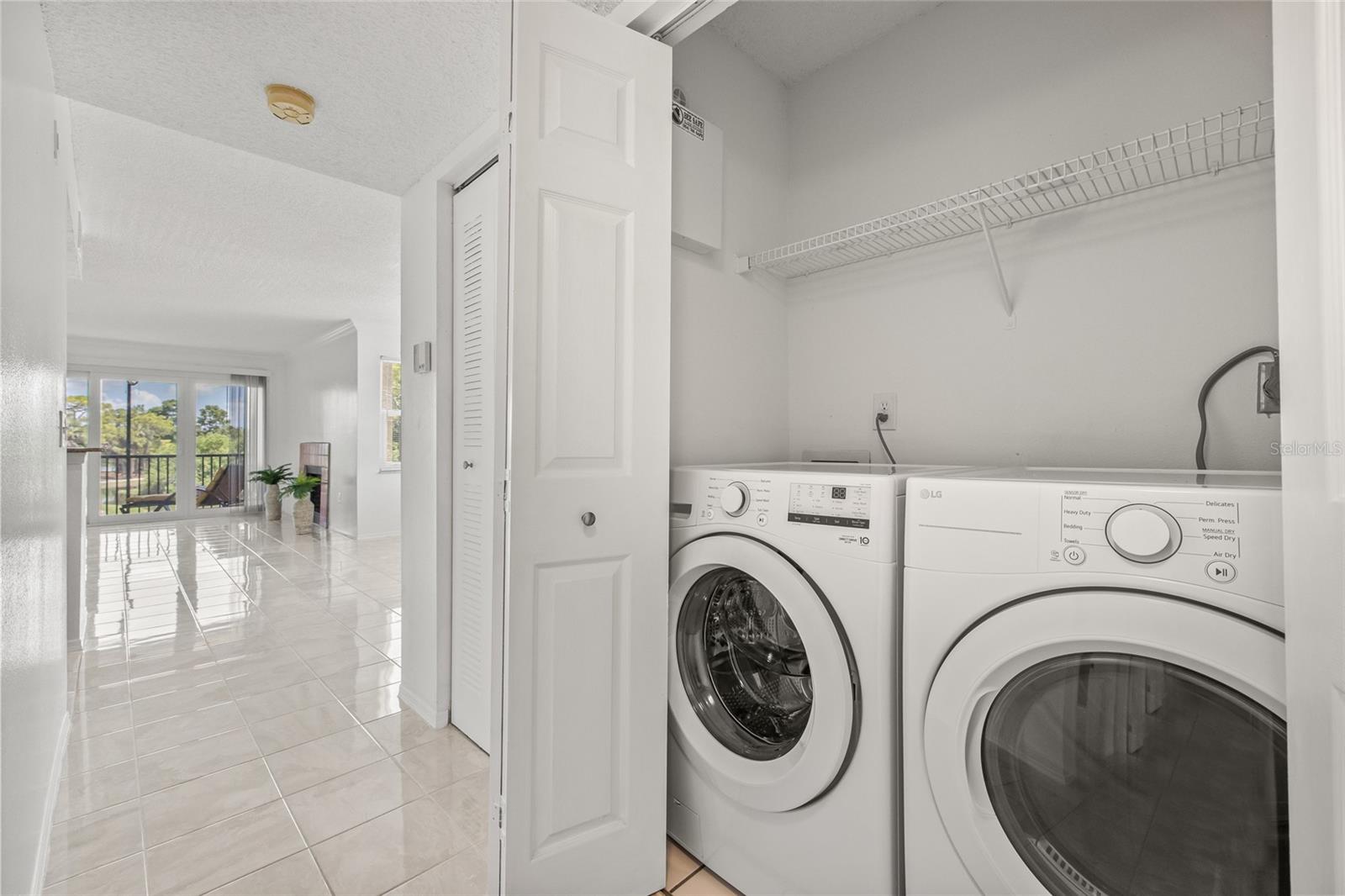 Convenient In-Unit Laundry. Dedicated laundry closet with full-size washer and dryer included—true move-in ready convenience.