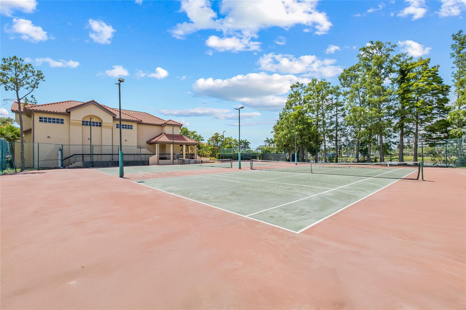Tennis and Pickleball Courts. Lighted tennis and pickleball courts provide fun and fitness just steps from your front door.