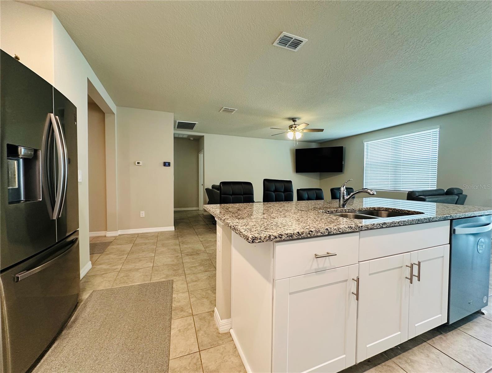 Kitchen overlooking the Living Room