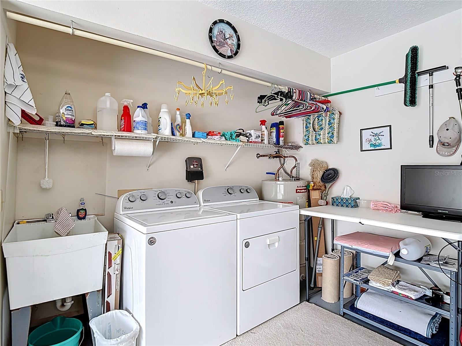 Washer / Dryer area in garage