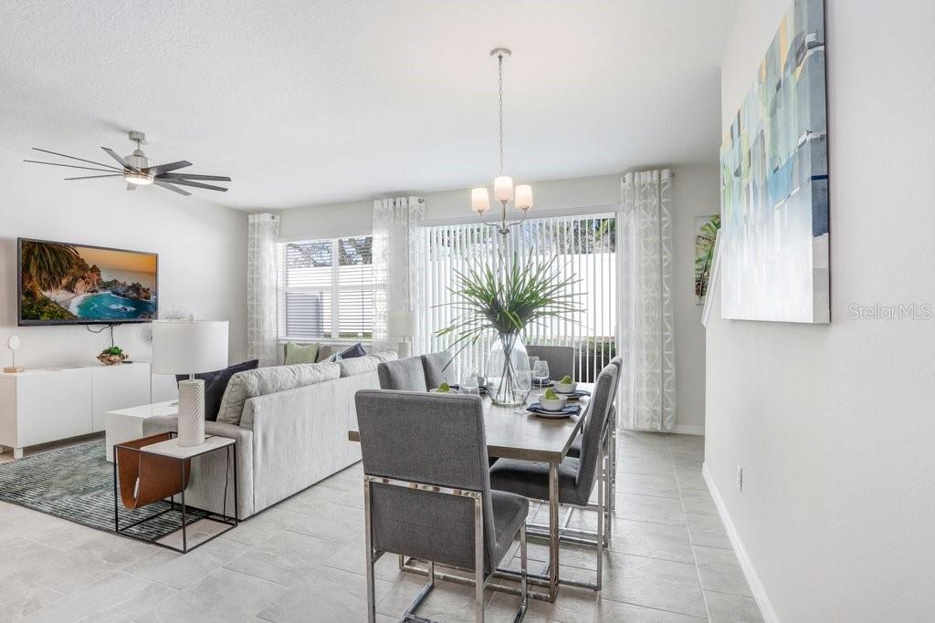 Dining Space Overlooking Great Room (photo of model home)