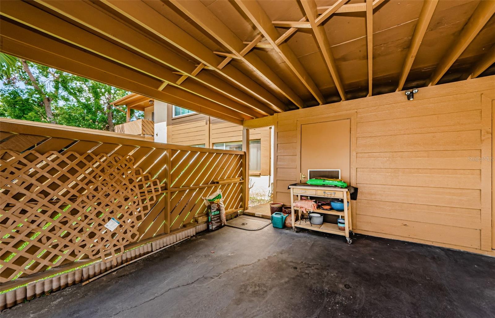 Covered Carport - Storage Closet