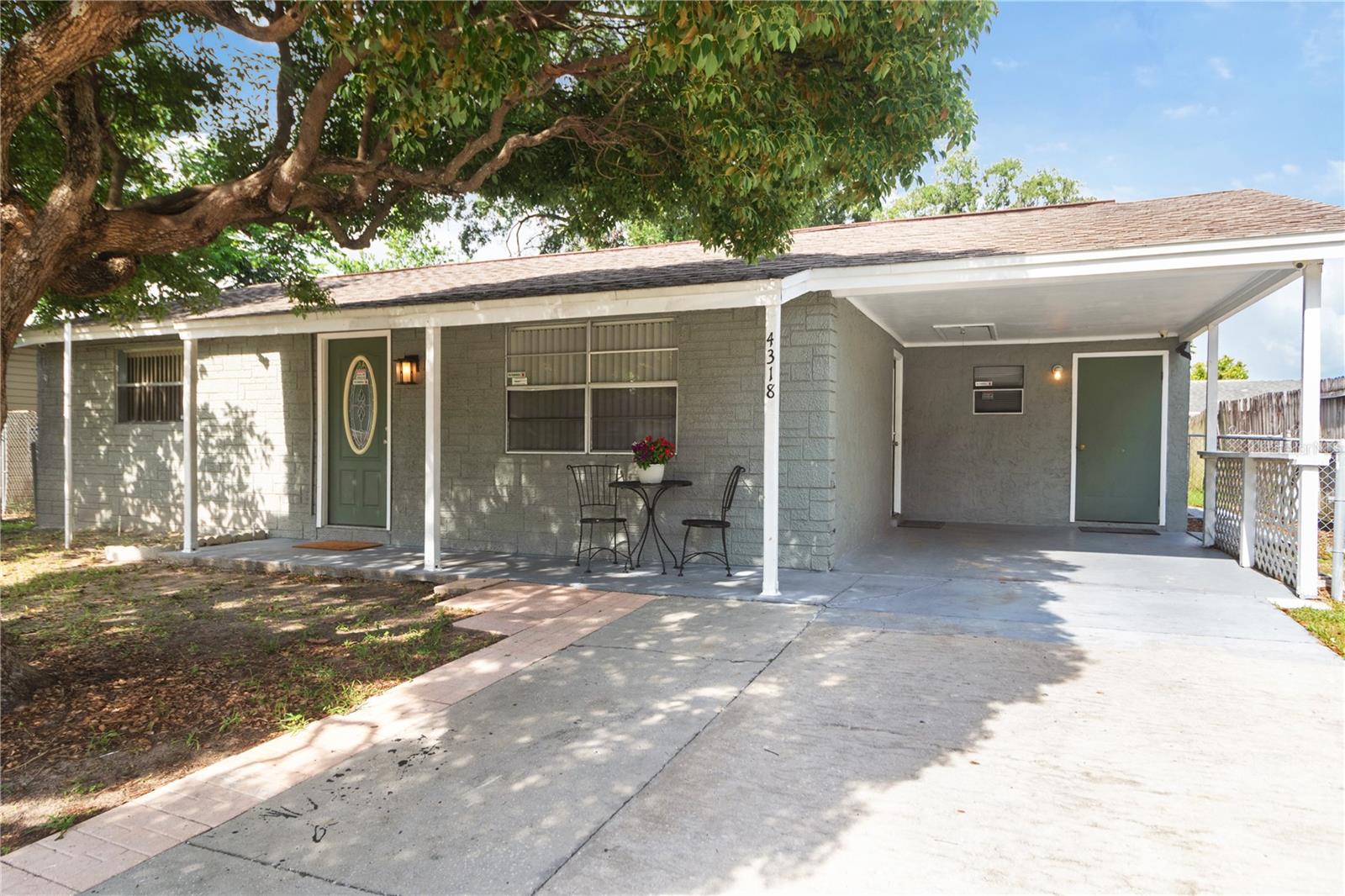 Carport storage and workshop