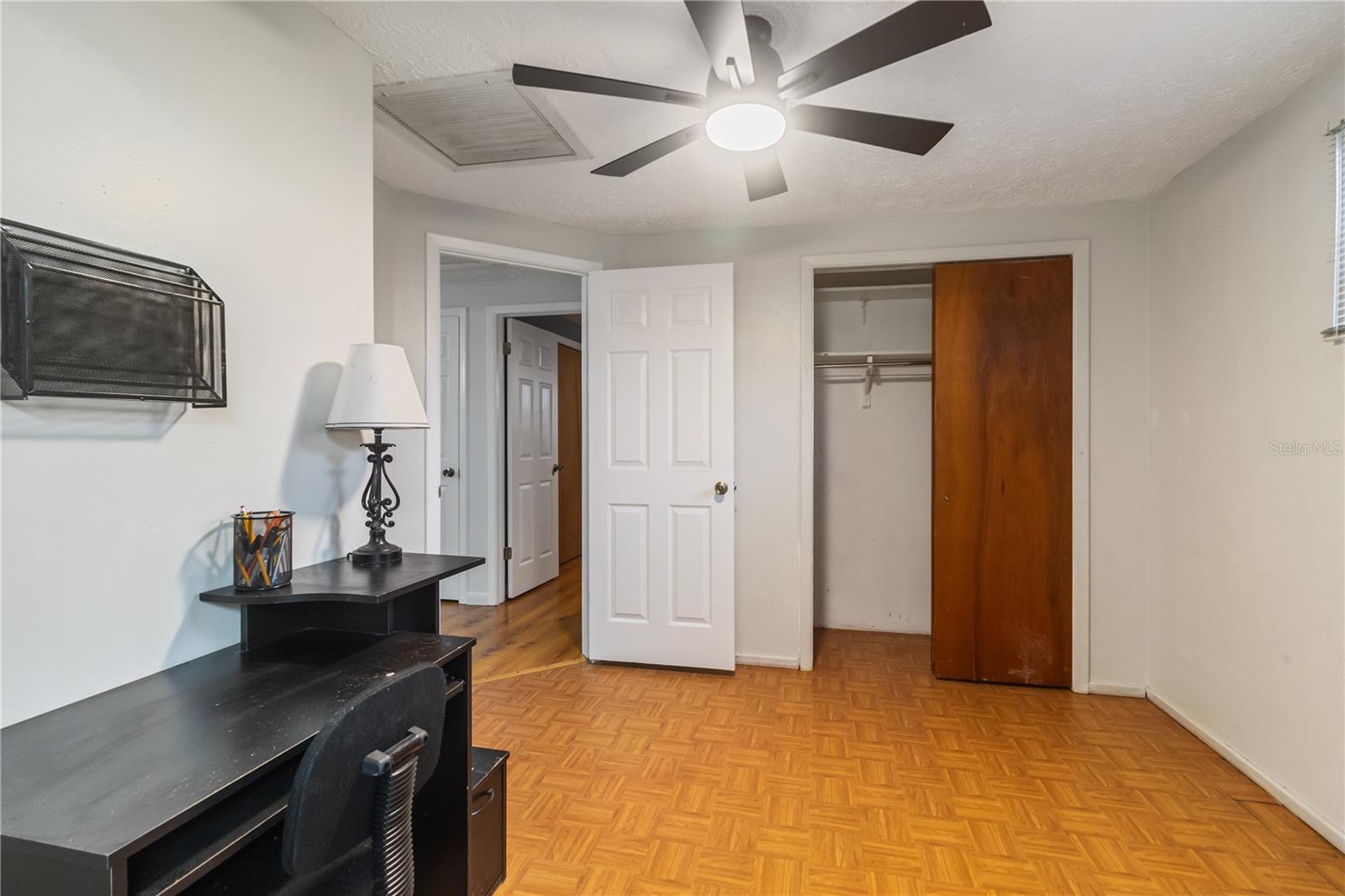 Third bedroom with new remote controlled fan/light combo