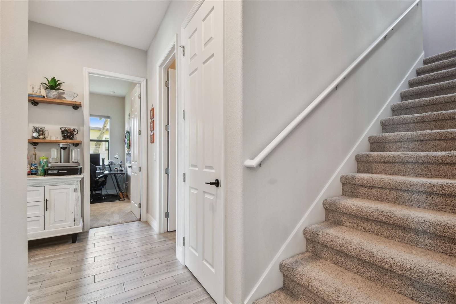 Hallway to stairs