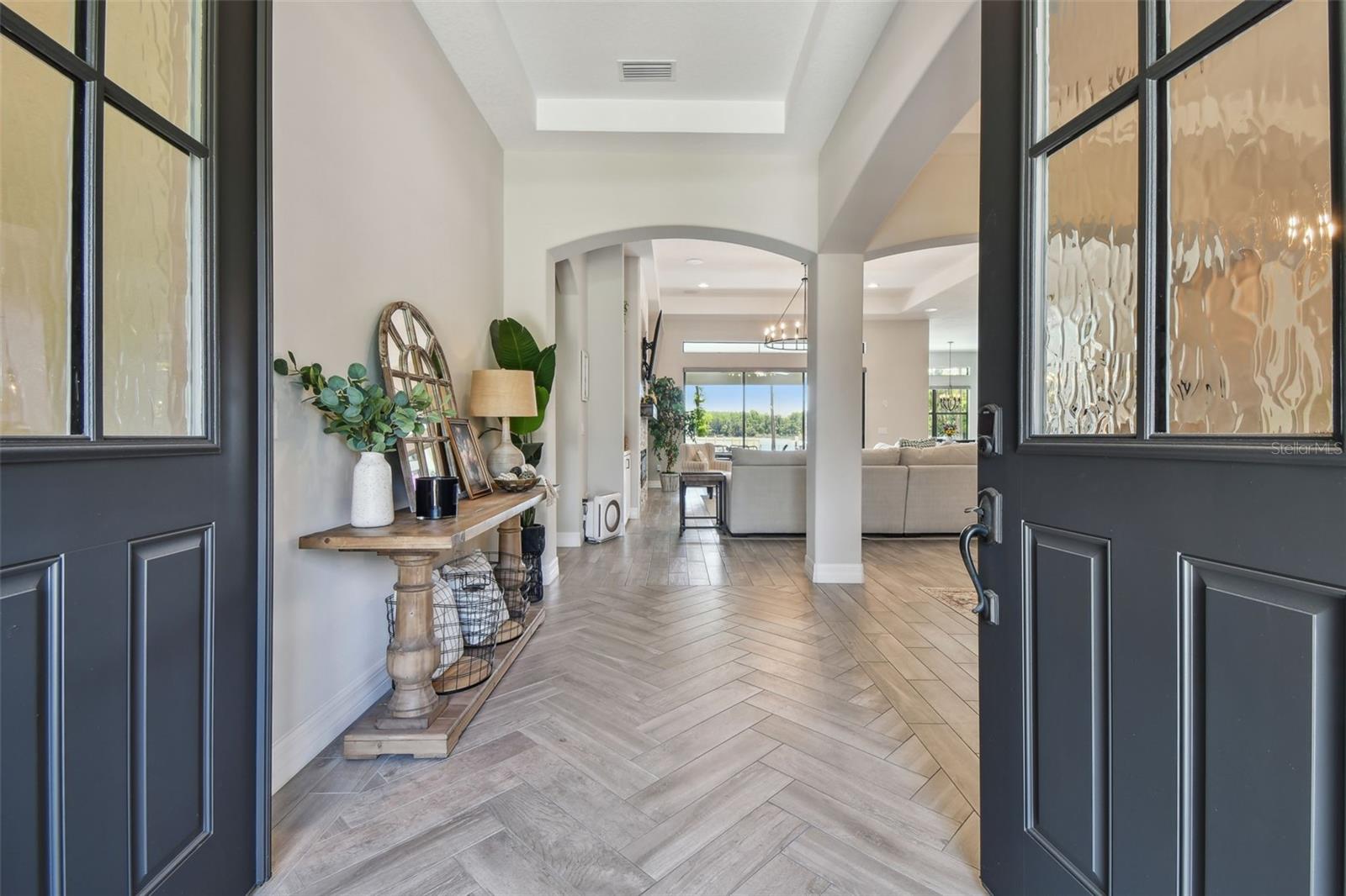 Fishbone Tile at Entrance