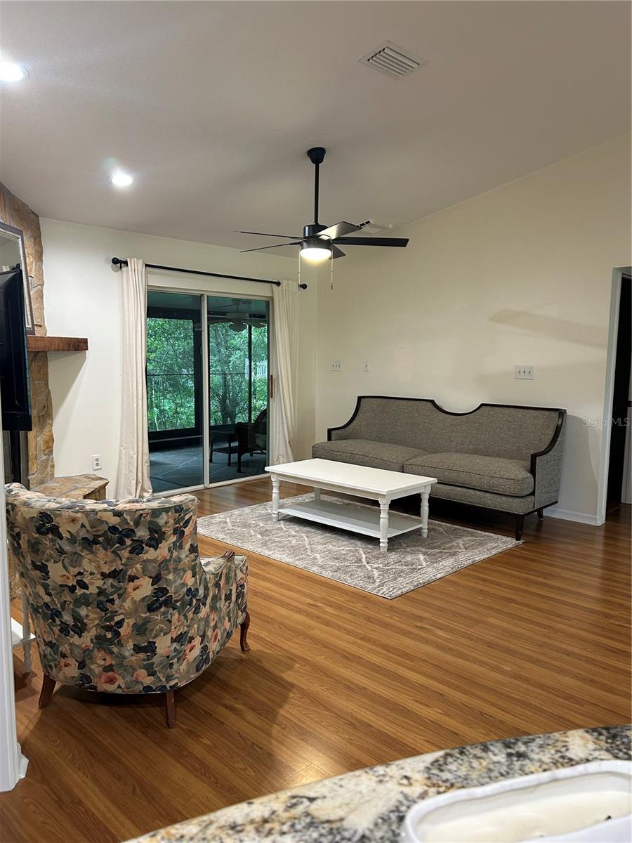 New fan and recessed lights