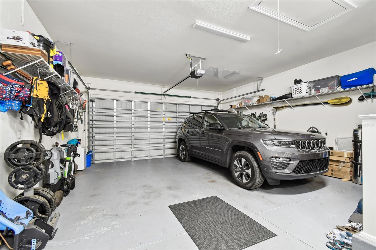 Oversized 2 car garage with attic elevator!