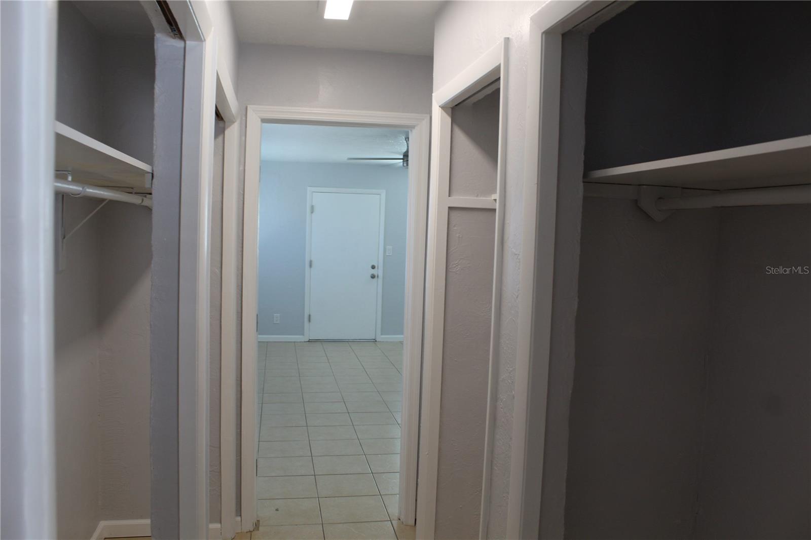 PRIMARY BEDROOM CLOSETS