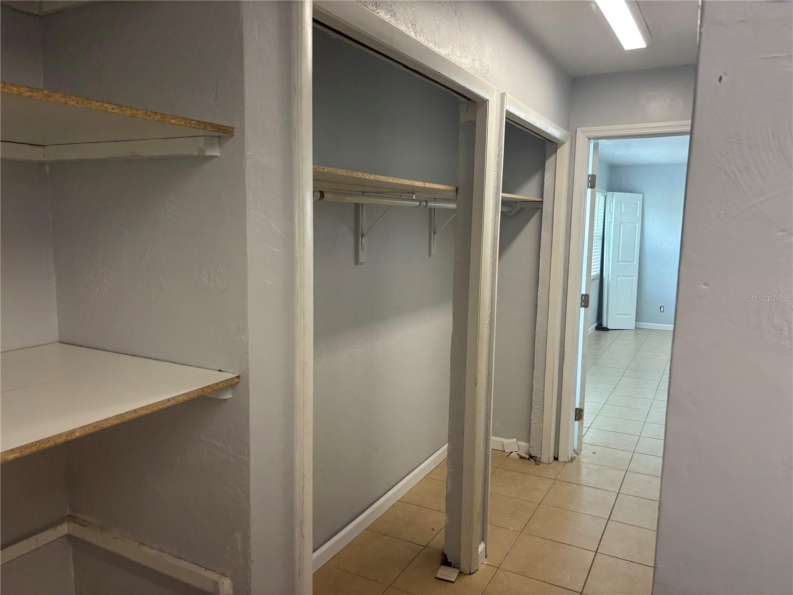 PRIMARY BEDROOM CLOSETS
