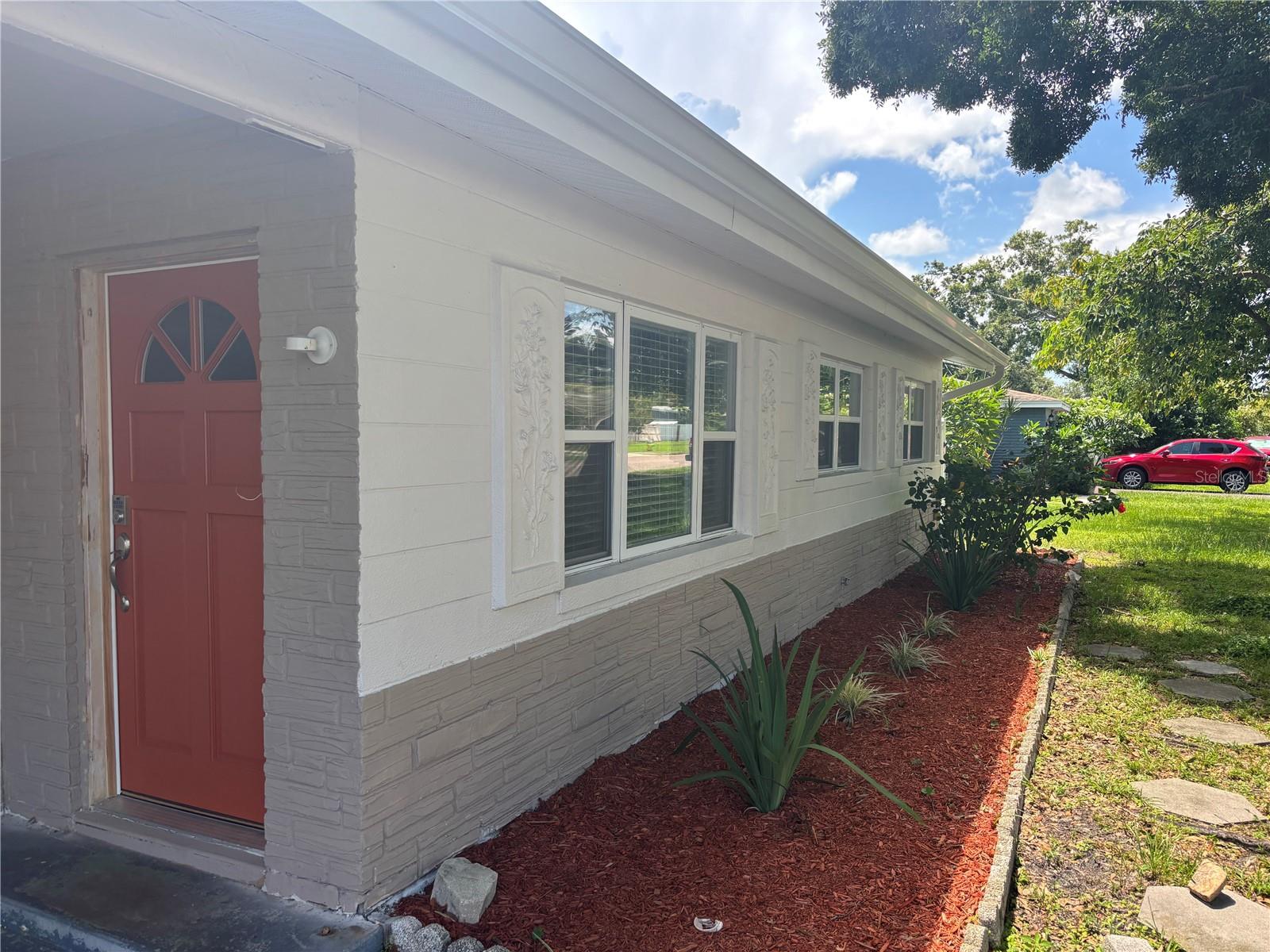fresh paint landscaping and soffits and facia