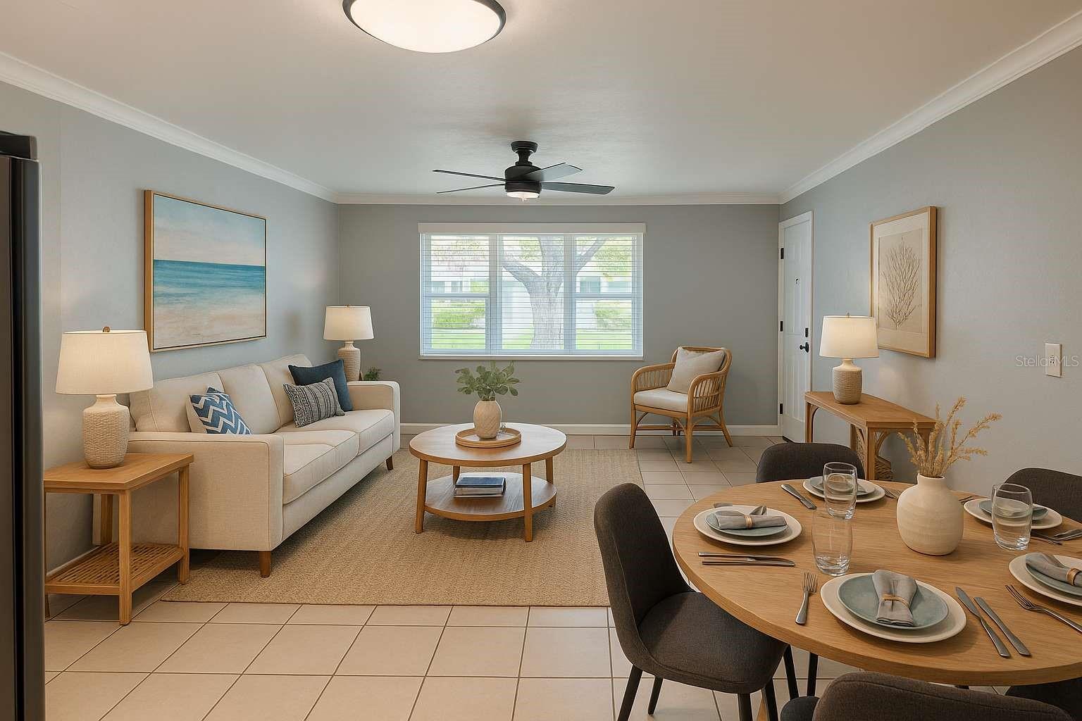 STAGED LIVING ROOM