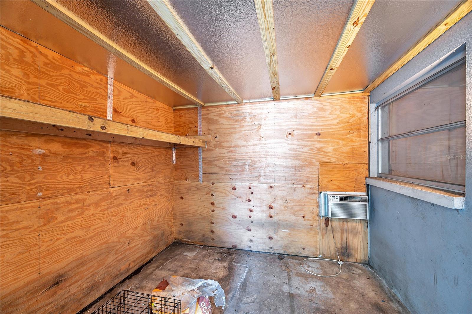 Shed interior