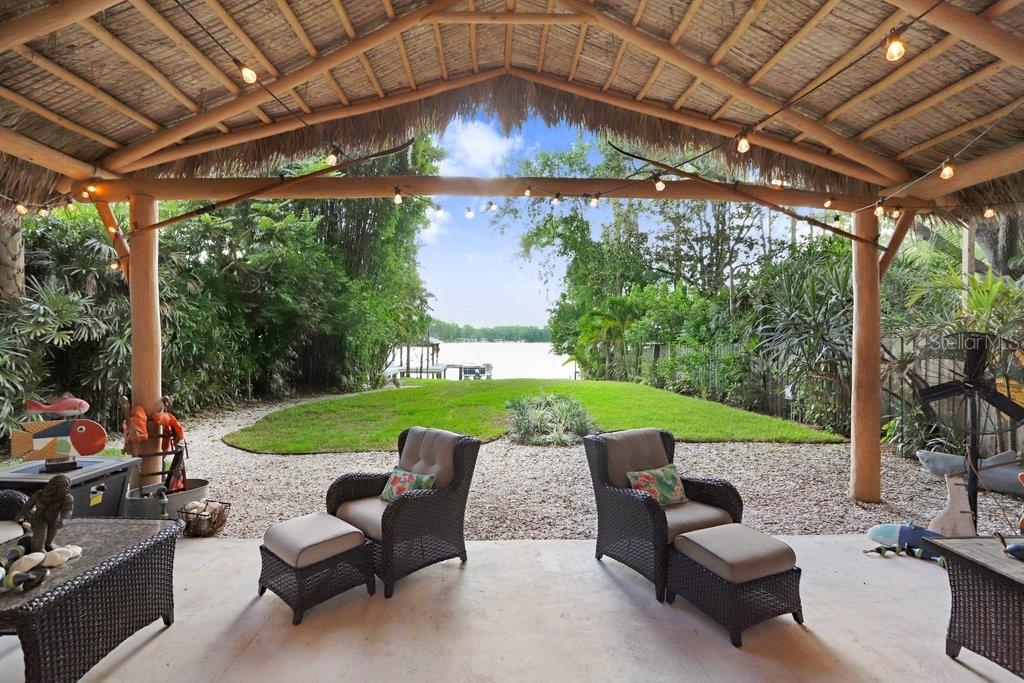 Covered Tiki Style Patio