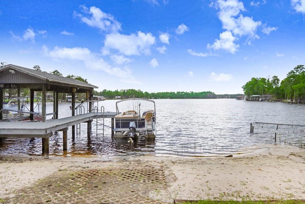 Dock with Covered Boat Lift