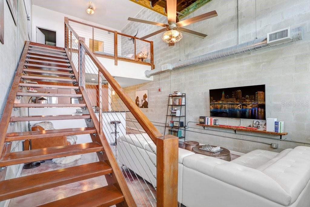 Floating Stairs to Loft