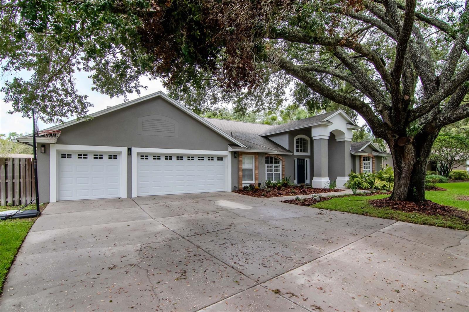 3 Car Garage with Wide Driveway