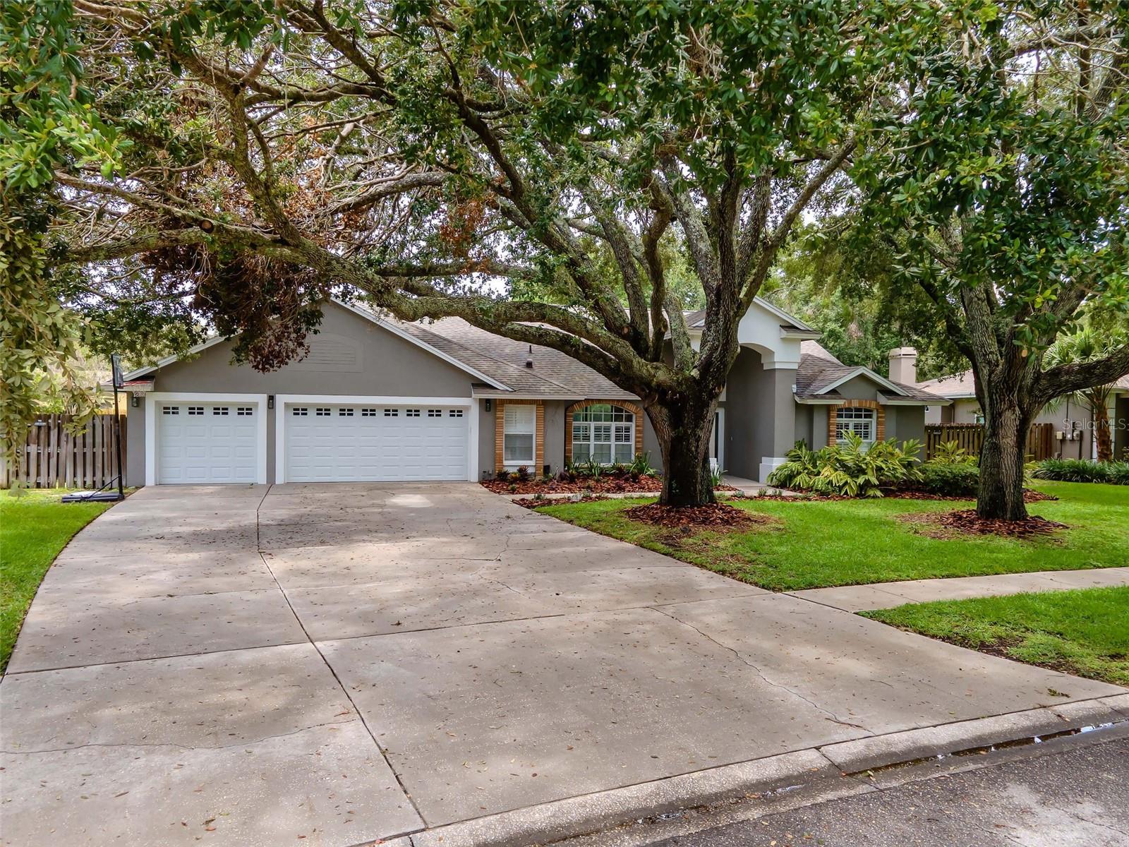 3 Car Garage with Wide Driveway