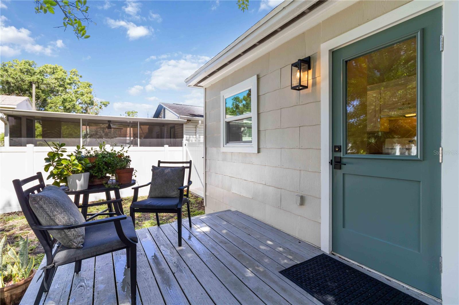 This deck is perfect for an after dinner drink.
