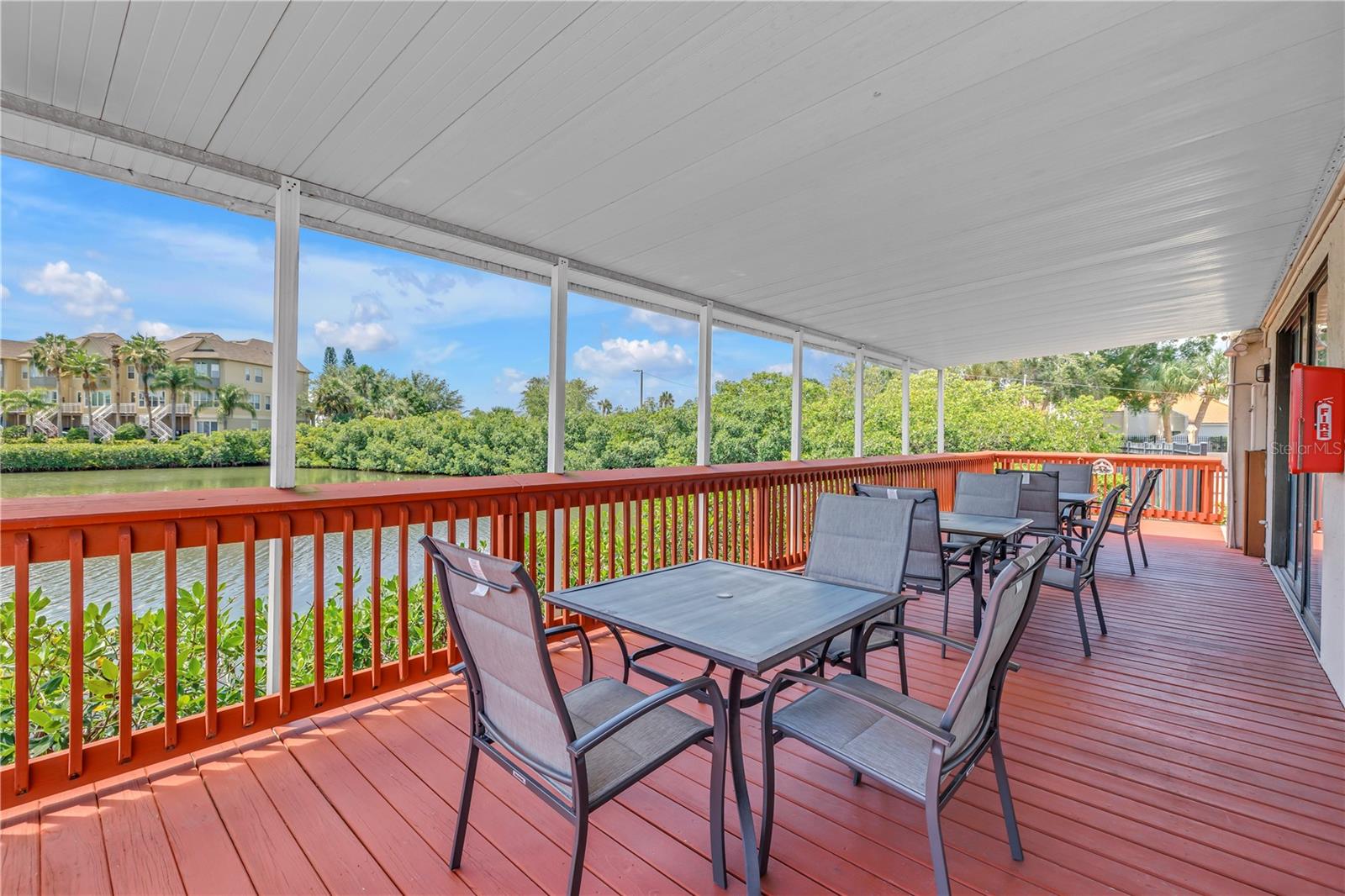 Covered Clubhouse Sitting Area