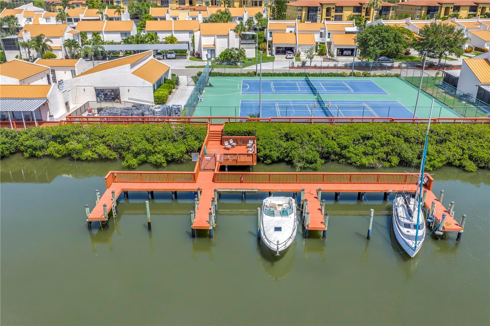 Ariel View of Available Boat Slips