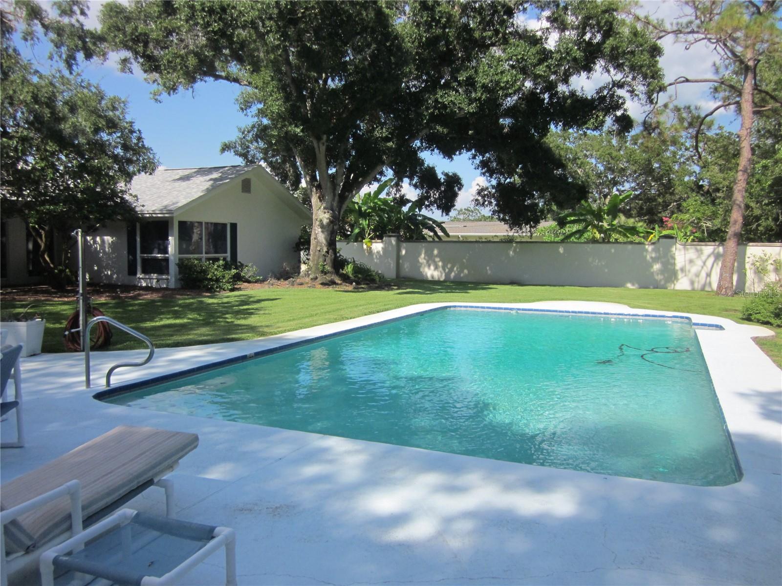 Large lap style pool & deck area