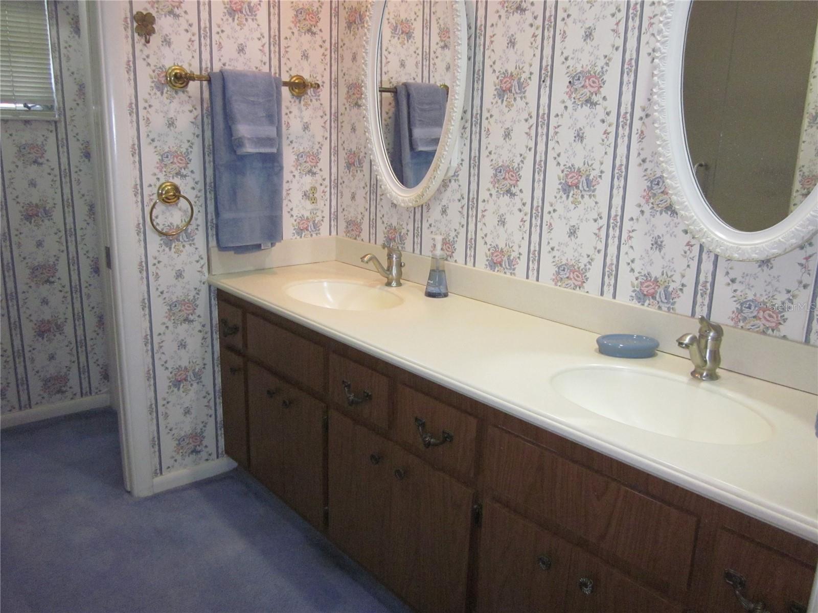 Master bath with dual sink vanity