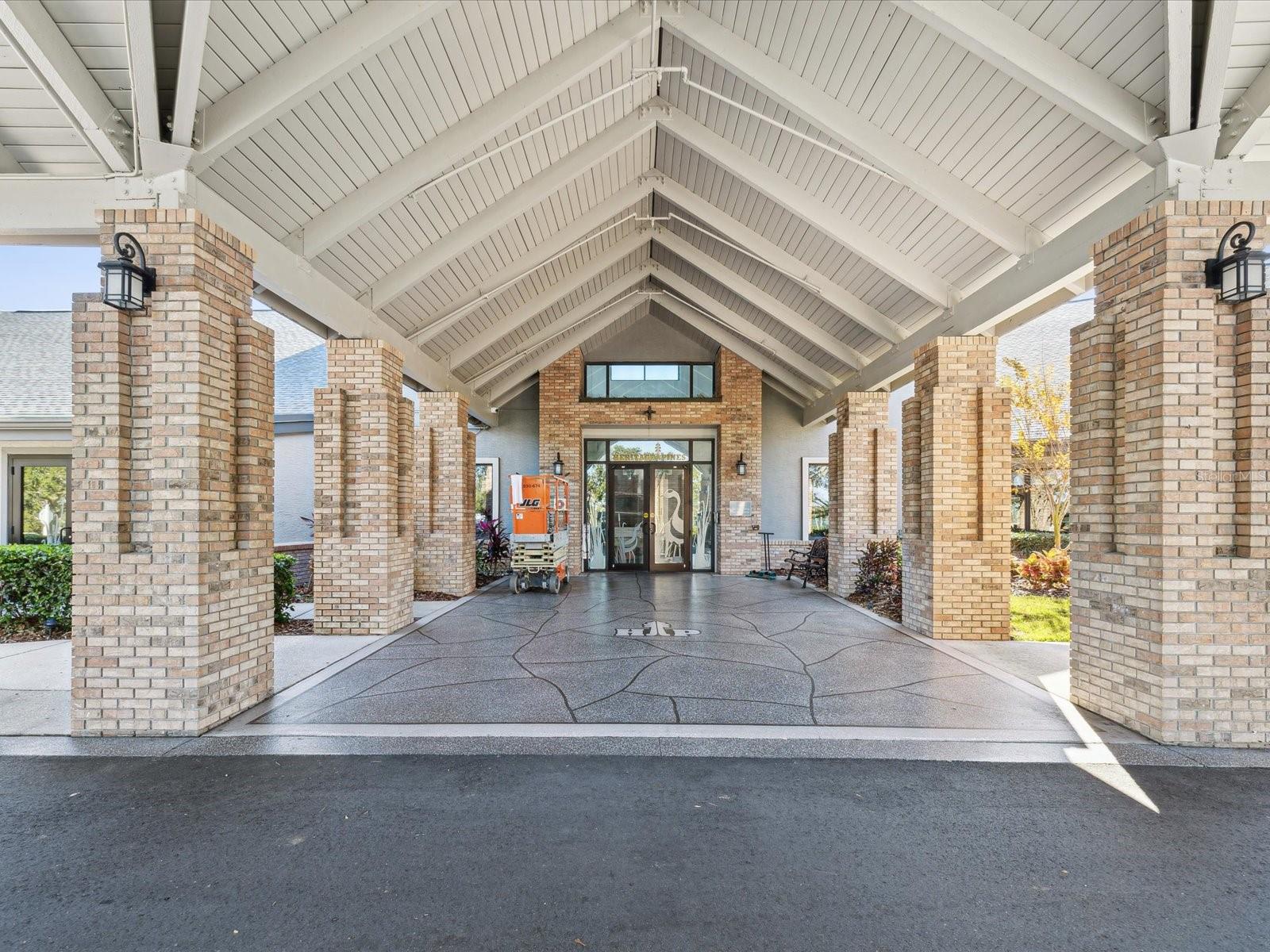front entrance to Clubhouse