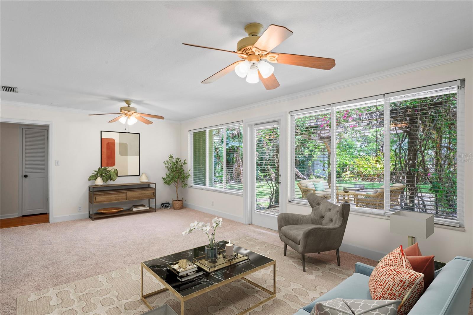 Virtually Staged Florida/Family Room