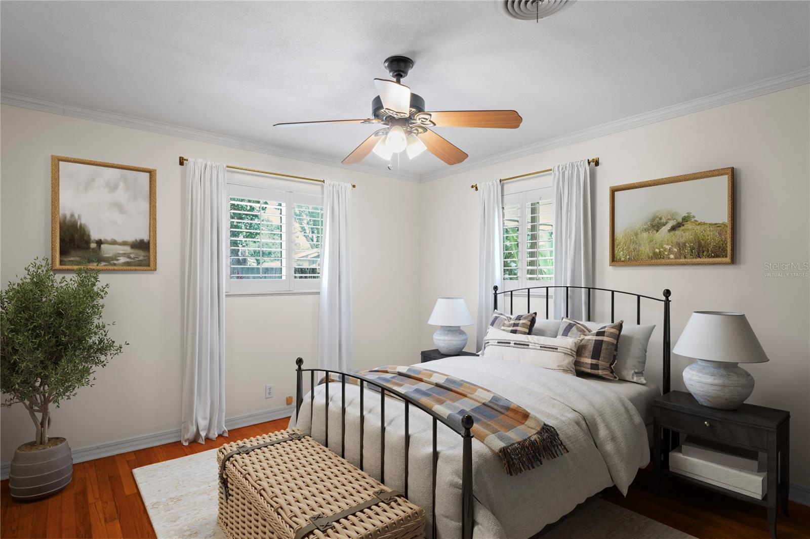 Virtually Staged Primary Bedroom