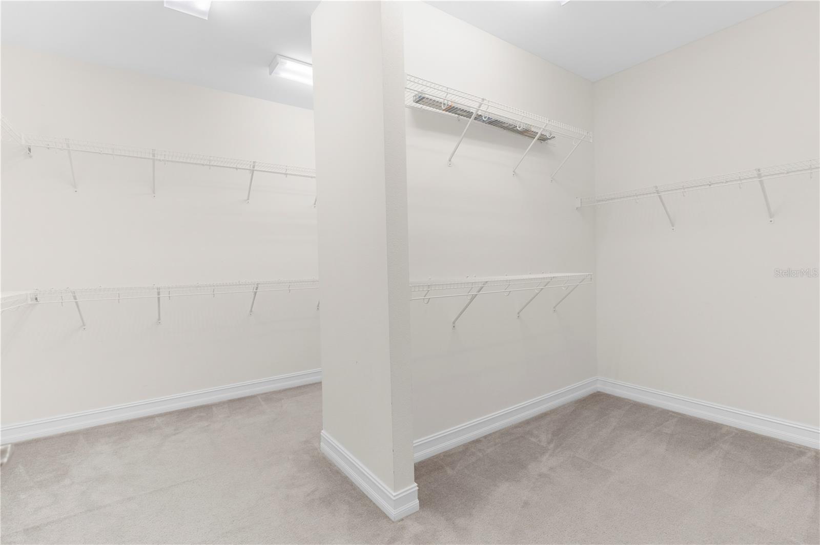 Spacious walk in closet