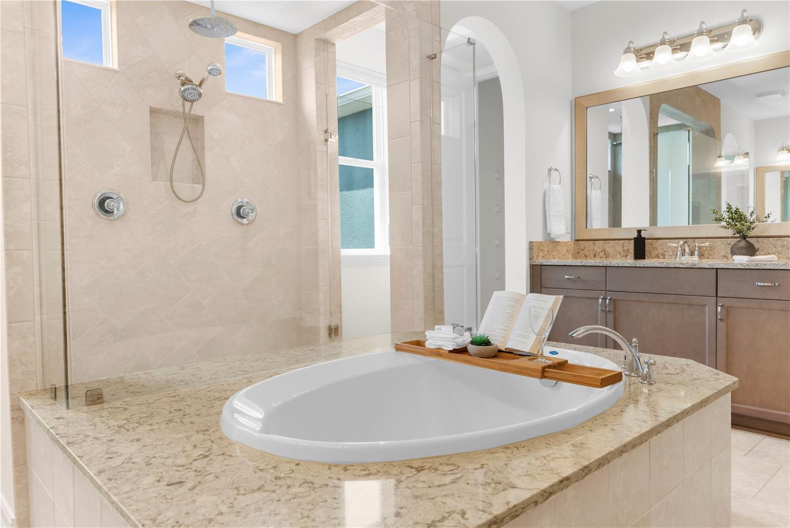 Oversized master bathroom suite