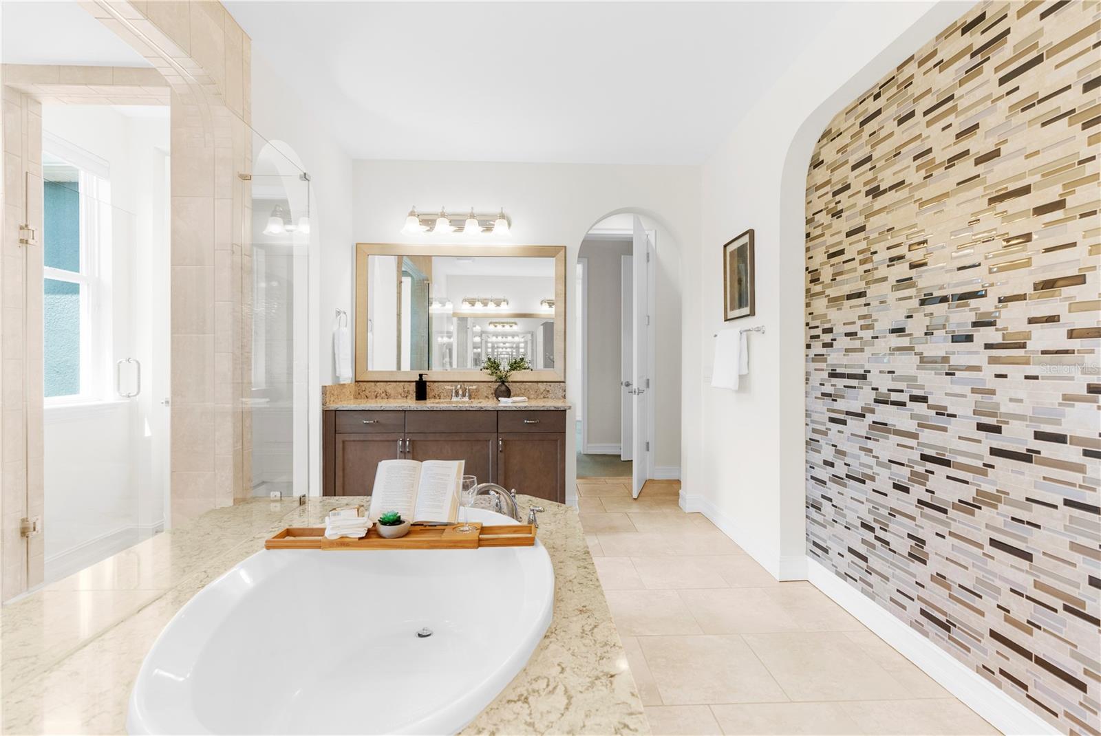 Oversized master bathroom suite
