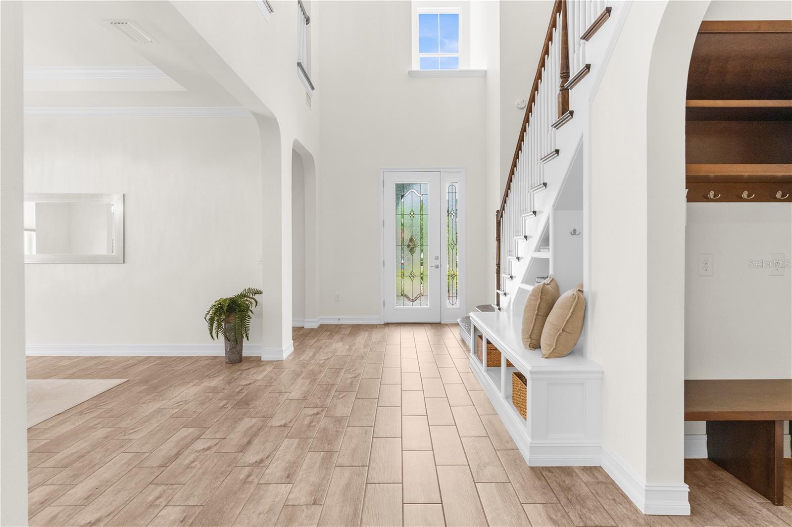 View towards front door