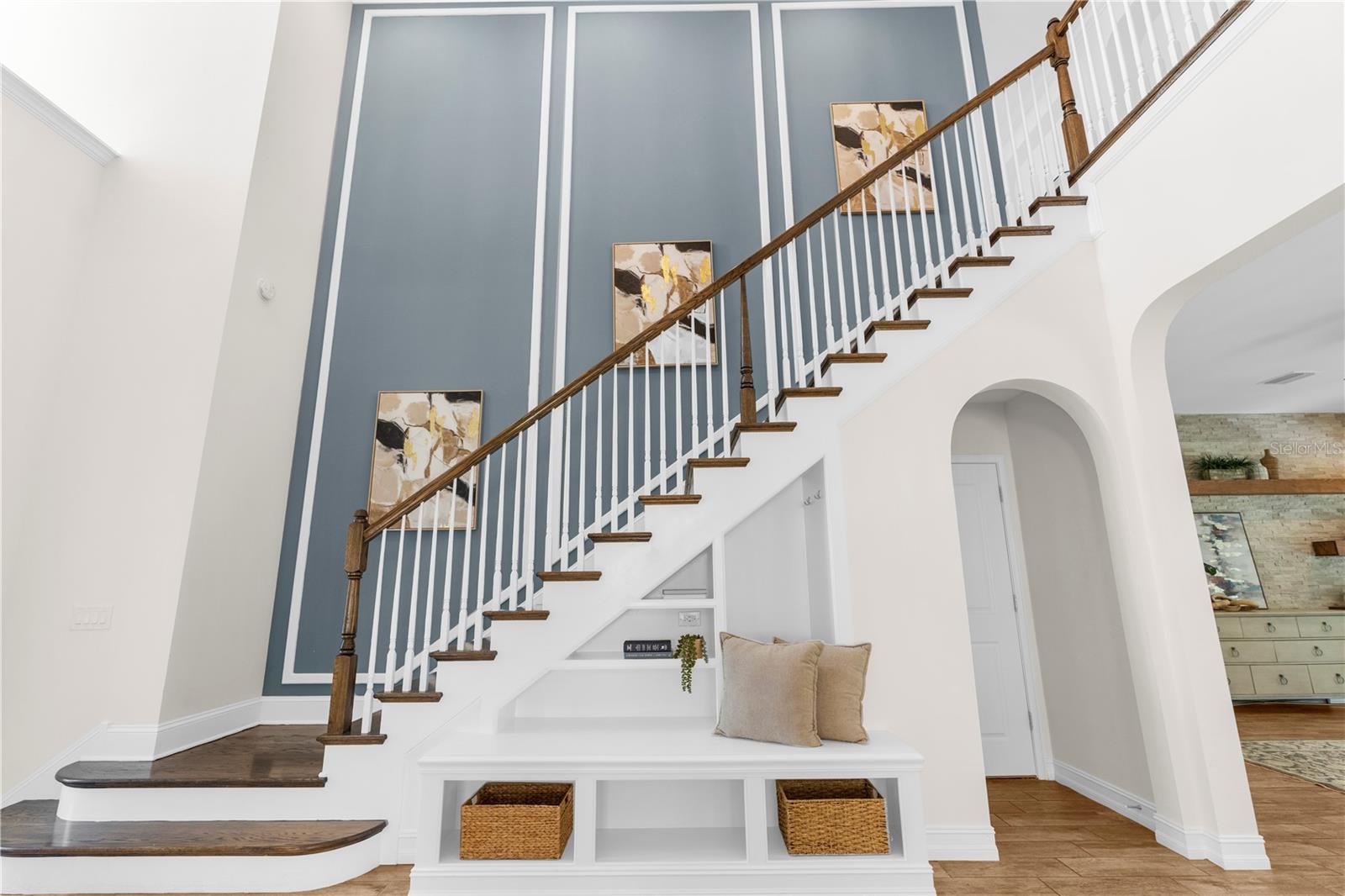 Staircase details including built in