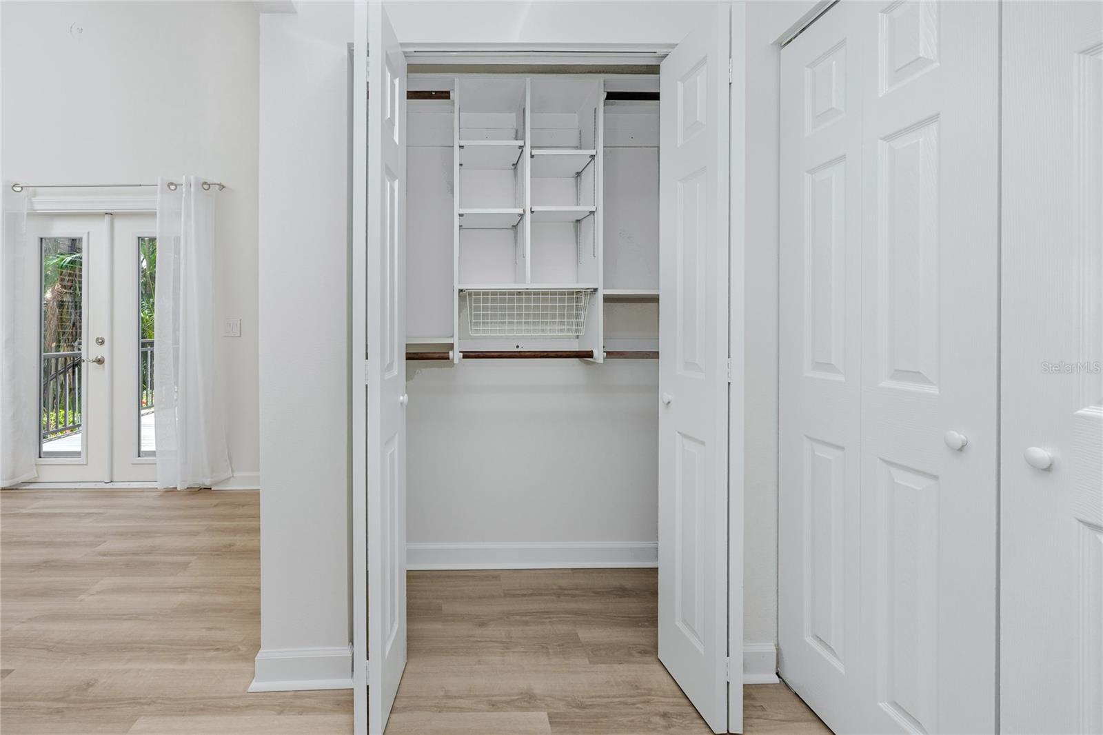 Two closets in Main bedroom