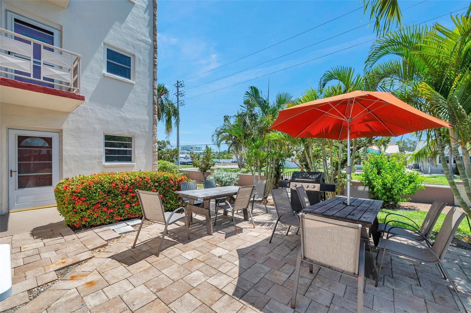 FRONT OF UNIT- BBQ AREA