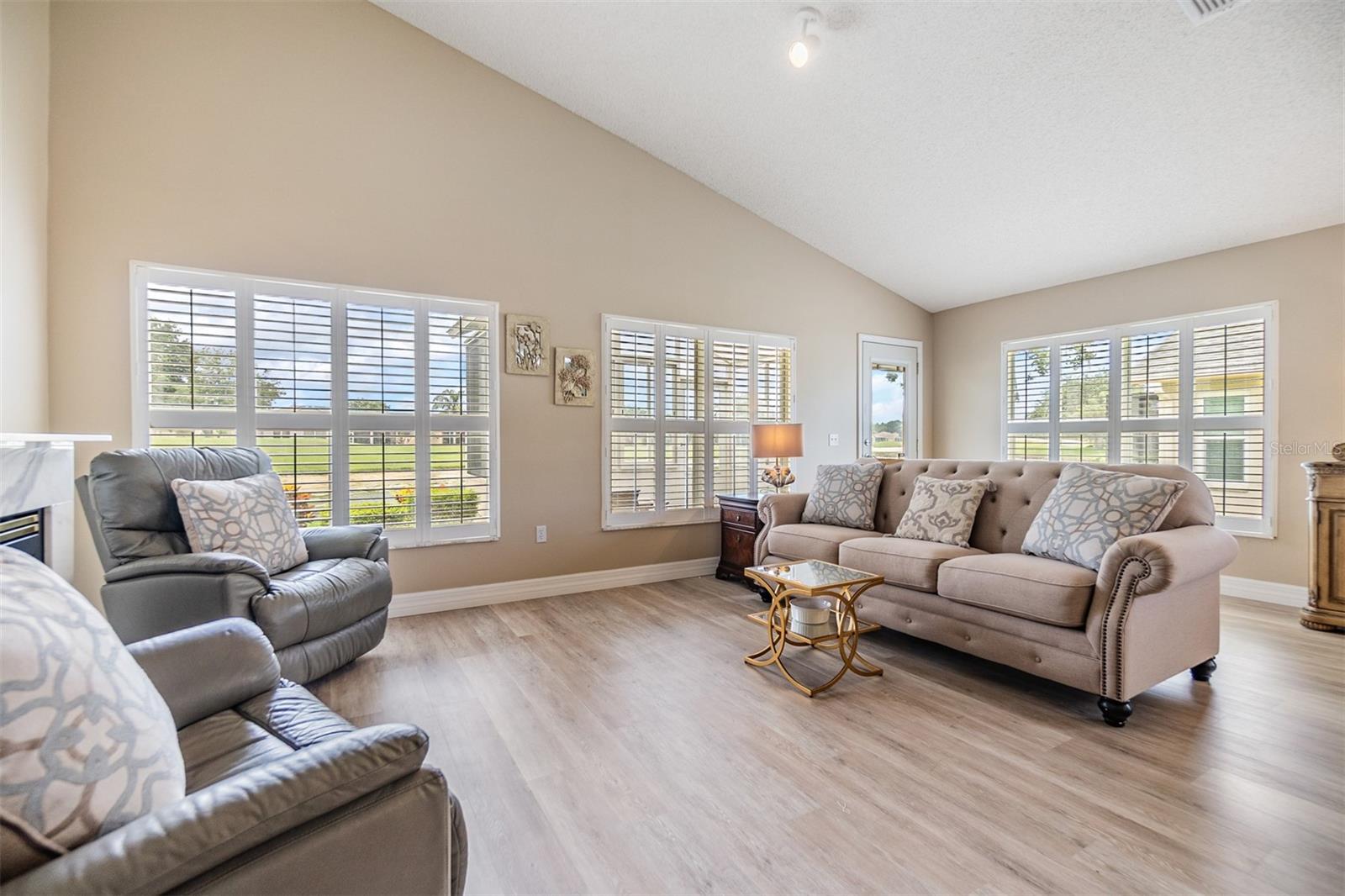 Shutters on the windows is a huge plus in the sitting room